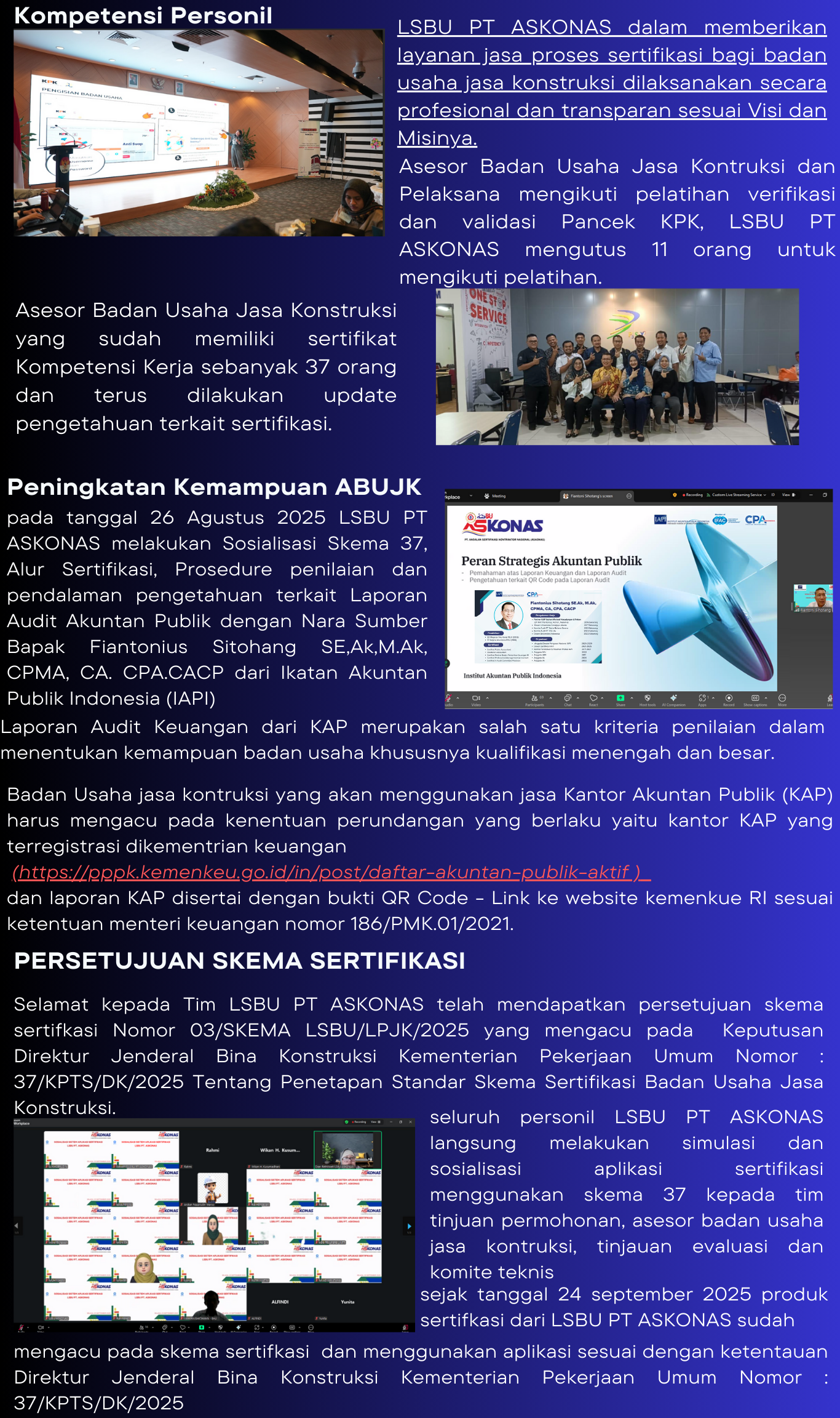 Kompetensi Personil LSBU PT.ASKONAS